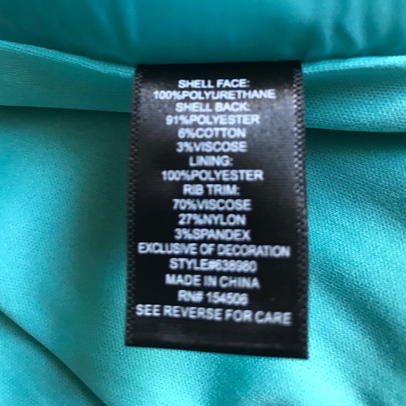 Colleen Lopez Turquoise Faux Leather Jacket GORGEOUS!! - Picture 9 of 12